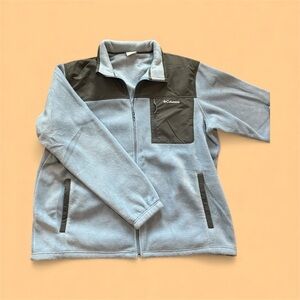 Men’s Columbia Light Blue and Black Fleece Jacket